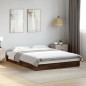 vidaXL Bettgestell ohne Matratze Braun Eiche 120x190 cm Holzwerkstoff vidaXL Bettgestell ohne Matratze Braun Eiche 120x190 cm Holzwerkstoff
