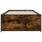 vidaXL Bettgestell Räuchereiche 100x200 cm Holzwerkstoff und Metall vidaXL Bettgestell Räuchereiche 100x200 cm Holzwerkstoff und Metall