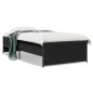vidaXL Bettgestell Schwarz 90x190 cm Holzwerkstoff und Metall vidaXL Bettgestell Schwarz 90x190 cm Holzwerkstoff und Metall