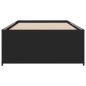 vidaXL Bettgestell Schwarz 90x190 cm Holzwerkstoff und Metall vidaXL Bettgestell Schwarz 90x190 cm Holzwerkstoff und Metall