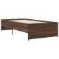vidaXL Bettgestell Braun Eichen-Optik 90x190 cm Holzwerkstoff Metall vidaXL Bettgestell Braun Eichen-Optik 90x190 cm Holzwerkstoff Metall