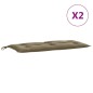 vidaXL Gartenbank-Auflagen 2 Stk. Melange Taupe 100x50x7 cm Stoff vidaXL Gartenbank-Auflagen 2 Stk. Melange Taupe 100x50x7 cm Stoff