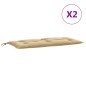 vidaXL Gartenbank-Auflagen 2 Stk. Melange Beige 100x50x7 cm Stoff vidaXL Gartenbank-Auflagen 2 Stk. Melange Beige 100x50x7 cm Stoff