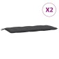 vidaXL Gartenbank-Auflagen 2 Stk. Melange Anthrazit 120x50x7 cm Stoff vidaXL Gartenbank-Auflagen 2 Stk. Melange Anthrazit 120x50x7 cm Stoff