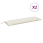 vidaXL Gartenbank-Auflagen 2 Stk. Melange Creme 150x50x7 cm Stoff vidaXL Gartenbank-Auflagen 2 Stk. Melange Creme 150x50x7 cm Stoff