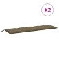 vidaXL Gartenbank-Auflagen 2 Stk. Melange Taupe 180x50x7 cm Stoff vidaXL Gartenbank-Auflagen 2 Stk. Melange Taupe 180x50x7 cm Stoff
