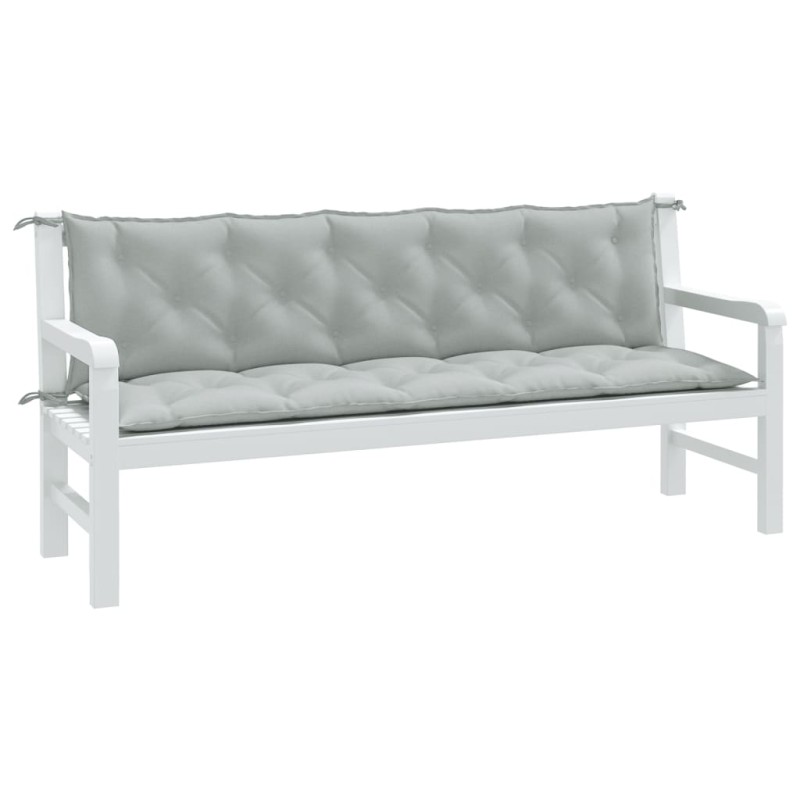vidaXL Gartenbank-Auflagen 2 Stk. Melange Hellgrau 180x50x7 cm Stoff vidaXL Gartenbank-Auflagen 2 Stk. Melange Hellgrau 180x50x7 cm Stoff