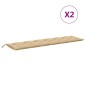 vidaXL Gartenbank-Auflagen 2 Stk. Melange Beige 200x50x7 cm Stoff vidaXL Gartenbank-Auflagen 2 Stk. Melange Beige 200x50x7 cm Stoff