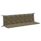 vidaXL Gartenbank-Auflagen 2 Stk. Melange Taupe 200x50x7 cm Stoff vidaXL Gartenbank-Auflagen 2 Stk. Melange Taupe 200x50x7 cm Stoff