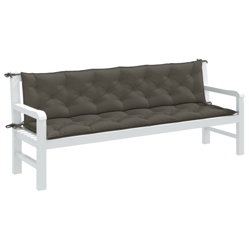 vidaXL Gartenbank-Auflagen 2 Stk. Melange Dunkelgrau 200x50x7 cm Stoff vidaXL Gartenbank-Auflagen 2 Stk. Melange Dunkelgrau 200x50x7 cm Stoff