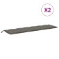 vidaXL Gartenbank-Auflagen 2 Stk. Melange Dunkelgrau 200x50x7 cm Stoff vidaXL Gartenbank-Auflagen 2 Stk. Melange Dunkelgrau 200x50x7 cm Stoff