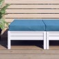 vidaXL Palettenkissen Melange Blau 60x60x10 cm Stoff