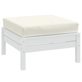 vidaXL Palettenkissen Melange Creme 60x60x10 cm Stoff