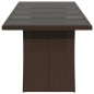 vidaXL Gartentisch mit Glasplatte Braun 240x90x75 cm Poly Rattan vidaXL Gartentisch mit Glasplatte Braun 240x90x75 cm Poly Rattan
