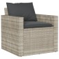 vidaXL 4-tlg. Garten-Sofagarnitur mit Kissen Hellgrau Poly Rattan vidaXL 4-tlg. Garten-Sofagarnitur mit Kissen Hellgrau Poly Rattan