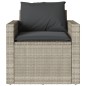 vidaXL 4-tlg. Garten-Sofagarnitur mit Kissen Hellgrau Poly Rattan vidaXL 4-tlg. Garten-Sofagarnitur mit Kissen Hellgrau Poly Rattan