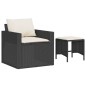 vidaXL 4-tlg. Garten-Sofagarnitur mit Kissen Schwarz Poly Rattan vidaXL 4-tlg. Garten-Sofagarnitur mit Kissen Schwarz Poly Rattan