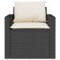 vidaXL 4-tlg. Garten-Sofagarnitur mit Kissen Schwarz Poly Rattan vidaXL 4-tlg. Garten-Sofagarnitur mit Kissen Schwarz Poly Rattan