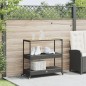 vidaXL Barwagen 3 Böden Schwarz Poly Rattan und Massivholz Akazie vidaXL Barwagen 3 Böden Schwarz Poly Rattan und Massivholz Akazie