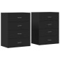 vidaXL Sideboards 2 Stk. Schwarz 60x39x80 cm Holzwerkstoff vidaXL Sideboards 2 Stk. Schwarz 60x39x80 cm Holzwerkstoff