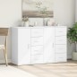 vidaXL Sideboards 2 Stk. Weiß 59x39x80 cm Holzwerkstoff vidaXL Sideboards 2 Stk. Weiß 59x39x80 cm Holzwerkstoff