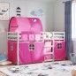 vidaXL Etagenbett mit Vorhängen Rosa 90x190 cm Massivholz Kiefer vidaXL Etagenbett mit Vorhängen Rosa 90x190 cm Massivholz Kiefer