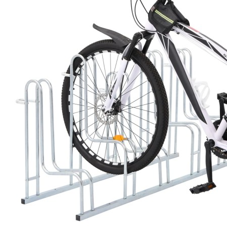 vidaXL Fahrradständer für 5 Fahrräder Freistehend Verzinkter Stahl