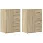 vidaXL Sideboards 2 Stk. Sonoma-Eiche 59x39x80 cm Holzwerkstoff vidaXL Sideboards 2 Stk. Sonoma-Eiche 59x39x80 cm Holzwerkstoff