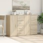 vidaXL Sideboards 2 Stk. Sonoma-Eiche 59x39x80 cm Holzwerkstoff vidaXL Sideboards 2 Stk. Sonoma-Eiche 59x39x80 cm Holzwerkstoff