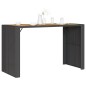 vidaXL Gartentisch mit Holzplatte Schwarz 185x80x110 cm Poly Rattan vidaXL Gartentisch mit Holzplatte Schwarz 185x80x110 cm Poly Rattan