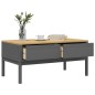 vidaXL Couchtisch FLORO Grau 99x55,5x45 cm Massivholz Kiefer vidaXL Couchtisch FLORO Grau 99x55,5x45 cm Massivholz Kiefer