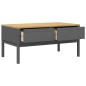 vidaXL Couchtisch FLORO Grau 99x55,5x45 cm Massivholz Kiefer vidaXL Couchtisch FLORO Grau 99x55,5x45 cm Massivholz Kiefer