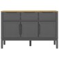 vidaXL Sideboard FLORO Grau 114x43x74 cm Massivholz Kiefer vidaXL Sideboard FLORO Grau 114x43x74 cm Massivholz Kiefer