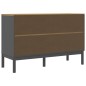 vidaXL Sideboard FLORO Grau 114x43x74 cm Massivholz Kiefer vidaXL Sideboard FLORO Grau 114x43x74 cm Massivholz Kiefer