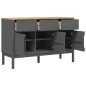 vidaXL Sideboard FLORO Grau 114x43x74 cm Massivholz Kiefer vidaXL Sideboard FLORO Grau 114x43x74 cm Massivholz Kiefer