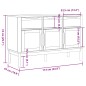 vidaXL Sideboard FLORO Grau 114x43x74 cm Massivholz Kiefer vidaXL Sideboard FLORO Grau 114x43x74 cm Massivholz Kiefer