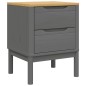 vidaXL Nachttisch Grau 45x39x57 cm Massivholz Kiefer vidaXL Nachttisch Grau 45x39x57 cm Massivholz Kiefer