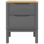 vidaXL Nachttisch Grau 45x39x57 cm Massivholz Kiefer vidaXL Nachttisch Grau 45x39x57 cm Massivholz Kiefer