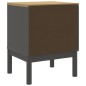 vidaXL Nachttisch Grau 45x39x57 cm Massivholz Kiefer vidaXL Nachttisch Grau 45x39x57 cm Massivholz Kiefer