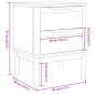 vidaXL Nachttisch Grau 45x39x57 cm Massivholz Kiefer vidaXL Nachttisch Grau 45x39x57 cm Massivholz Kiefer