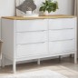 vidaXL Kommode FLORO Weiß Massivholz Kiefer vidaXL Kommode FLORO Weiß Massivholz Kiefer