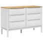 vidaXL Kommode FLORO Weiß Massivholz Kiefer vidaXL Kommode FLORO Weiß Massivholz Kiefer
