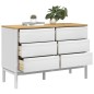 vidaXL Kommode FLORO Weiß Massivholz Kiefer vidaXL Kommode FLORO Weiß Massivholz Kiefer