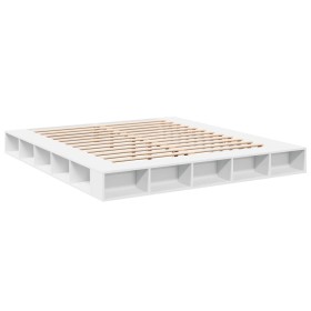 vidaXL Bettgestell Weiß 180x200 cm Holzwerkstoff