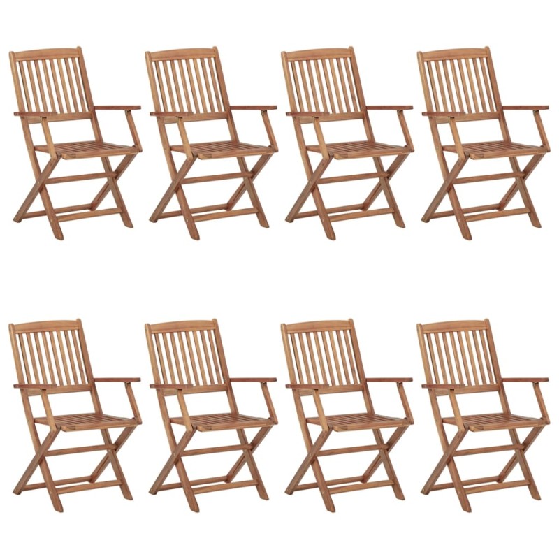 Klappbare Gartenstühle 8 Stk. Massivholz Akazie Klappbare Gartenstühle 8 Stk. Massivholz Akazie