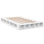 vidaXL Bettgestell Weiß 135x190 cm Holzwerkstoff