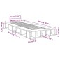 vidaXL Bettgestell Betongrau 100x200 cm Holzwerkstoff vidaXL Bettgestell Betongrau 100x200 cm Holzwerkstoff