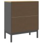 vidaXL Kommode FLORO Grau Massivholz Kiefer vidaXL Kommode FLORO Grau Massivholz Kiefer