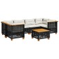 vidaXL 7-tlg. Garten-Sofagarnitur mit Kissen Schwarz Poly Rattan vidaXL 7-tlg. Garten-Sofagarnitur mit Kissen Schwarz Poly Rattan
