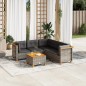 vidaXL 6-tlg. Garten-Sofagarnitur mit Kissen Grau Poly Rattan vidaXL 6-tlg. Garten-Sofagarnitur mit Kissen Grau Poly Rattan